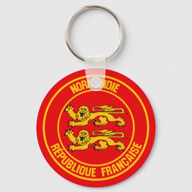 Normandie Round Emblem Keychain (Front)