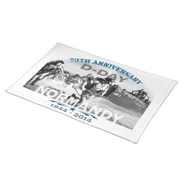 Normandy 70th D-Day Anniversary Cloth Placemat (On Table)