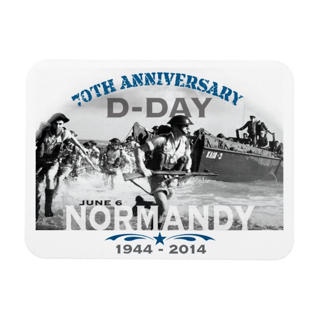 Normandy 70th D-Day Anniversary Magnet (Horizontal)