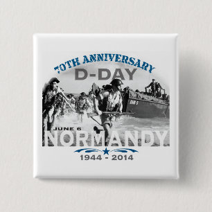Normandy 70th D-Day Anniversary Pinback Button