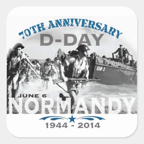 Normandy 70th D_Day Anniversary Square Sticker