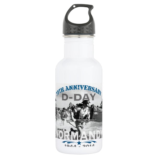 Normandy 70th D-Day Anniversary Water Bottle (Front)