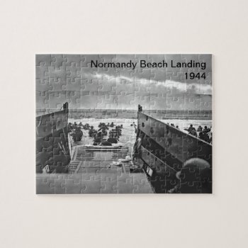 Normandy Beach Landing Jigsaw Puzzle by Brookelorren at Zazzle