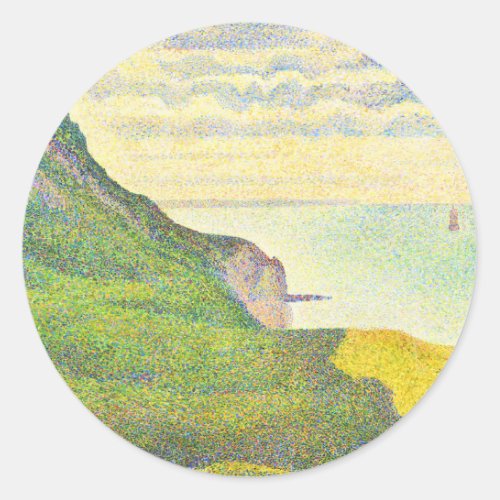 Normandy by Georges Seurat  Classic Round Sticker