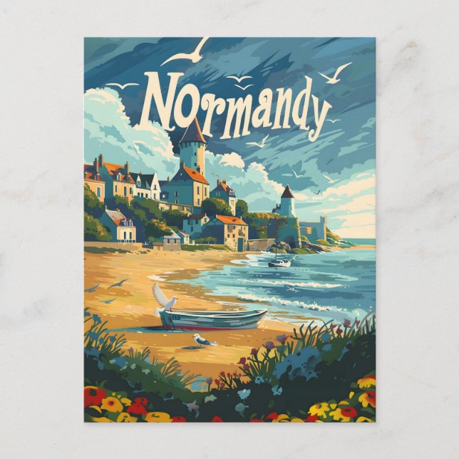 Normandy Coast France  Postcard (Front)