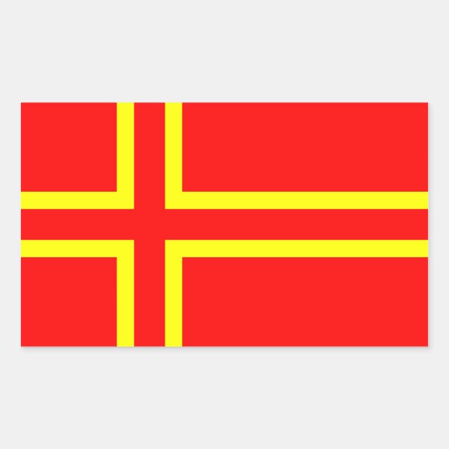 Normandy ethnic flag rectangular sticker (Front)