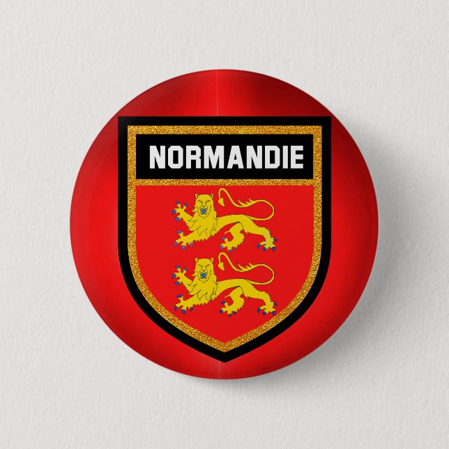 Normandy Flag Pinback Button (Front)