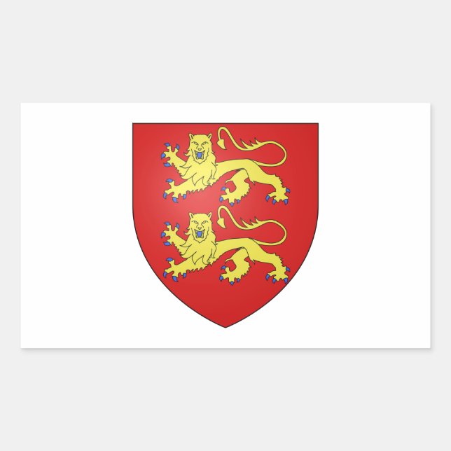 Normandy (France) Coat of Arms Rectangular Sticker (Front)
