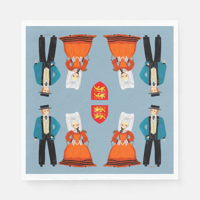 Normandy, France Napkins (Front)