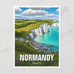Normandy France Travel Postcard