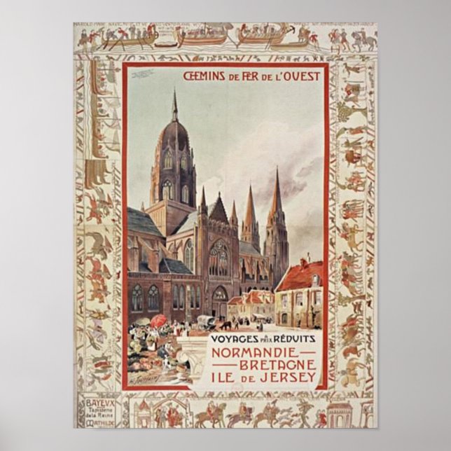 Normandy France Travel Poster (Front)