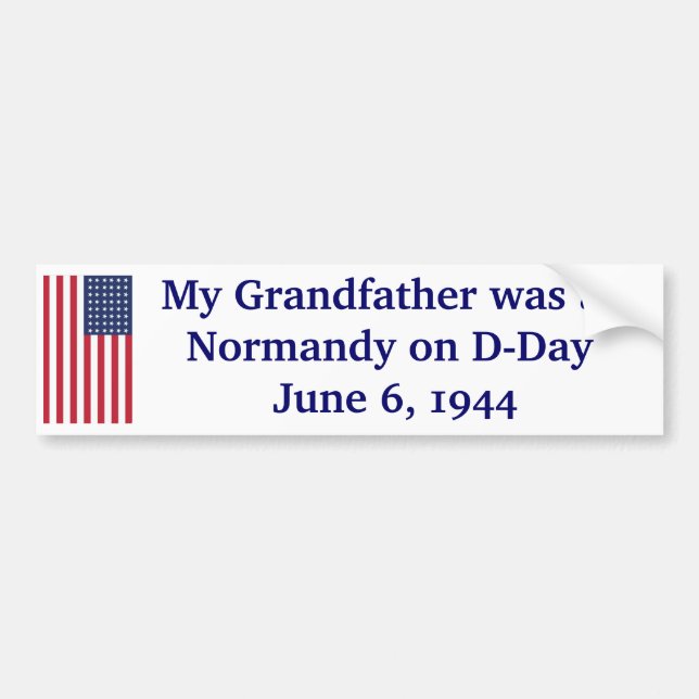 Normandy on D-Day Bumper Sticker (Front)