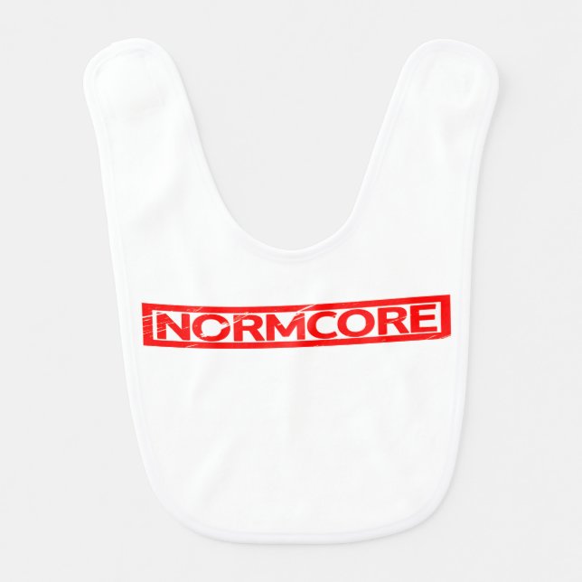 Normcore Stamp Baby Bib (Front)