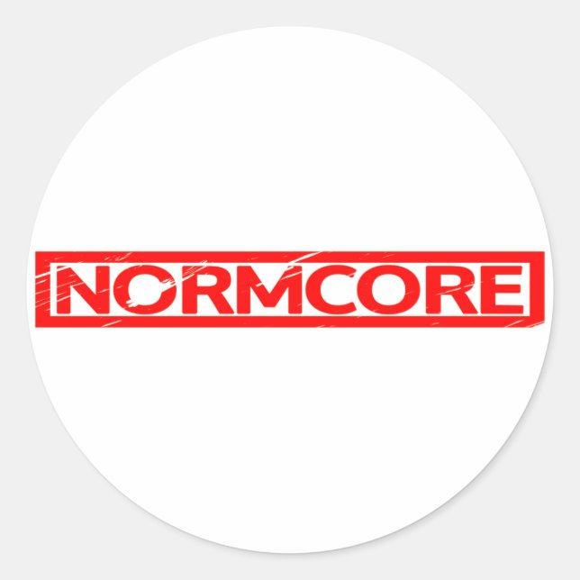Normcore Stamp Classic Round Sticker (Front)