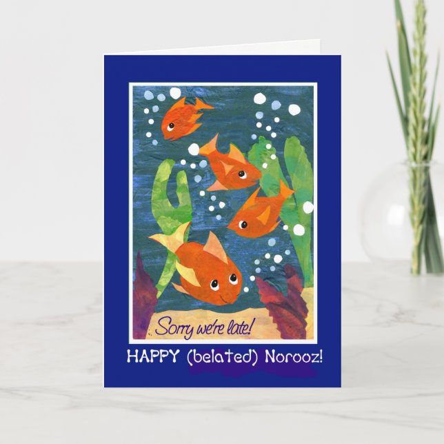 Norooz Goldfish Belated Persian New Year Holiday Card (Front)