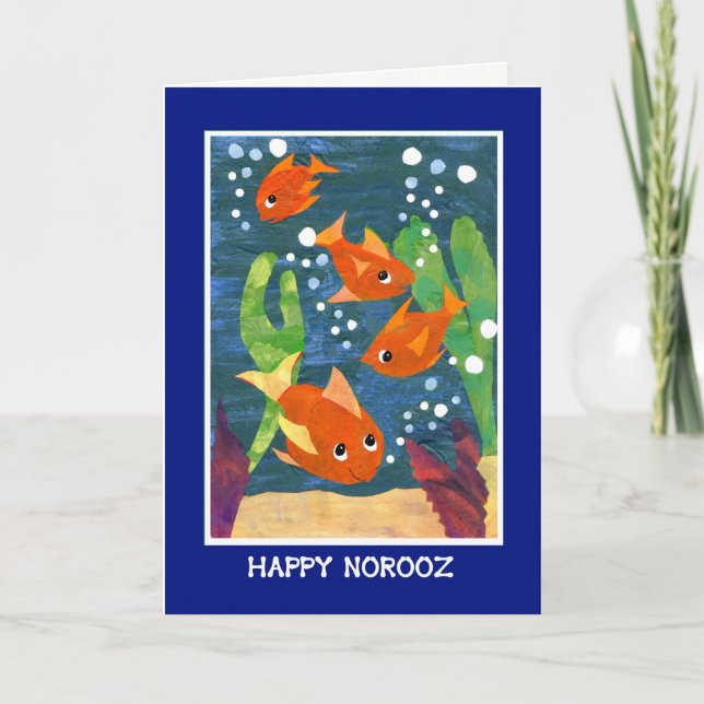 Norooz Goldfish for Persian New Year Holiday Card (Front)
