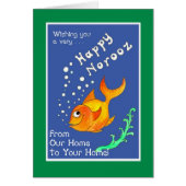 Norooz Goldfish, 'Our Home to Yours' Greeting Card (Front)