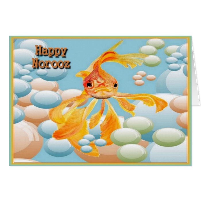 Norooz Greeting Card With Goldfish