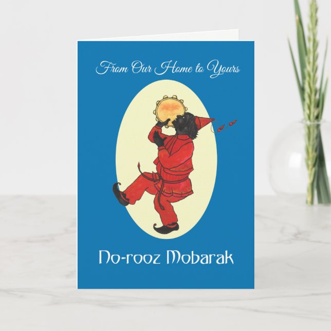 Norooz Haji Firuz Persian 'From Our Home to Yours' Holiday Card (Front)