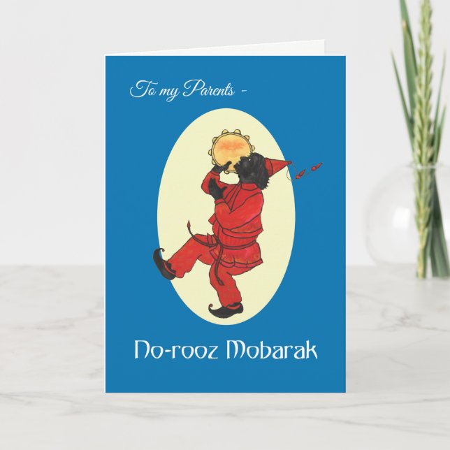 Norooz Haji Firuz Persian New Year For Parents Holiday Card (Front)