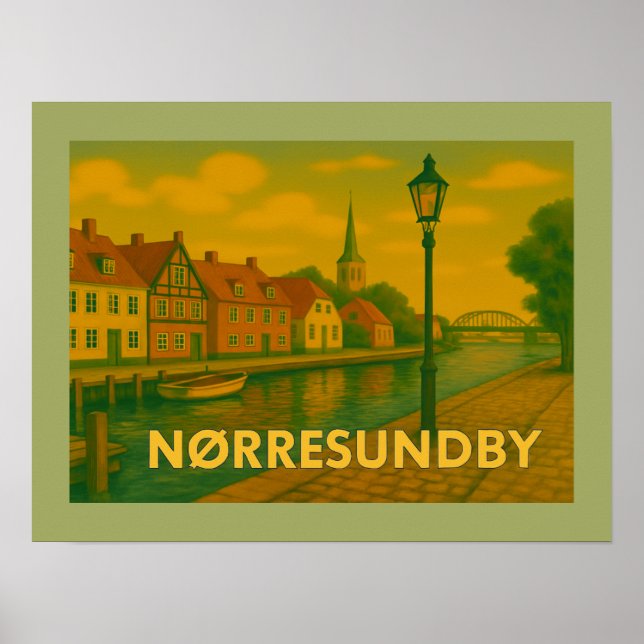 Nørresundby Denmark Bridge Poster (Front)