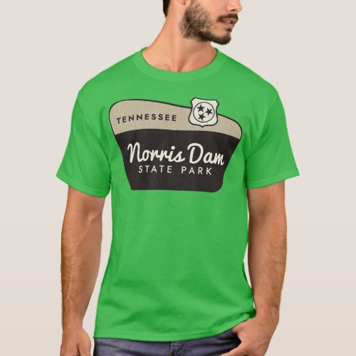 Norris Dam State Park Tennessee Welcome Sign T_Shirt