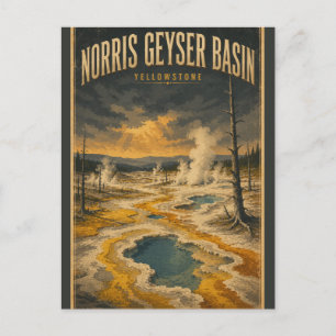 Norris Geyser Basin Yellowstone National Park Postcard