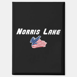 Norris Lake Tennessee American Eagle Flag Artwork Magnet