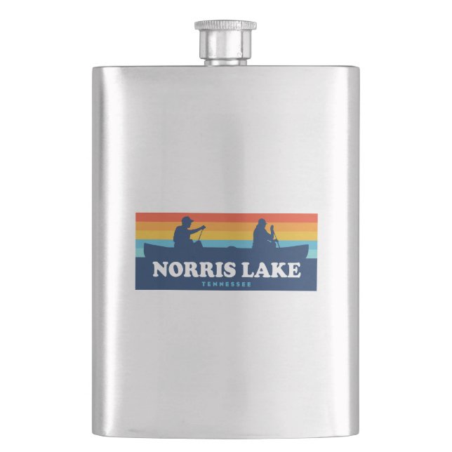 Norris Lake Tennessee Canoe Flask (Front)