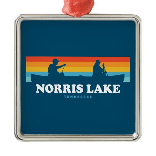 Norris Lake Tennessee Canoe Metal Ornament