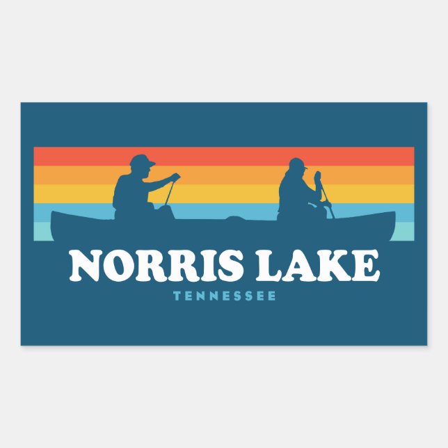 Norris Lake Tennessee Canoe Rectangular Sticker (Front)