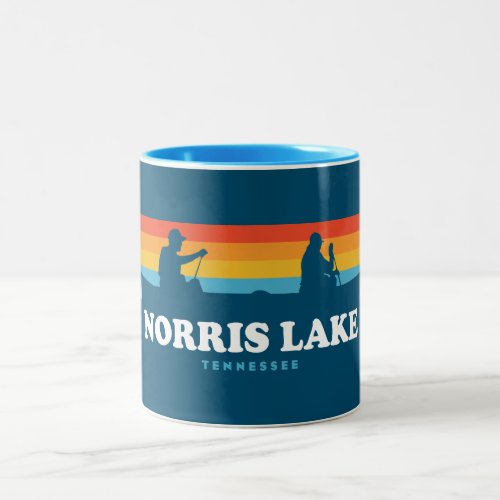 Norris Lake Tennessee Canoe Two_Tone Coffee Mug