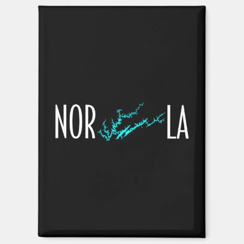 Norris Lake Tennessee Cyan Shoreline Graphic Art Magnet