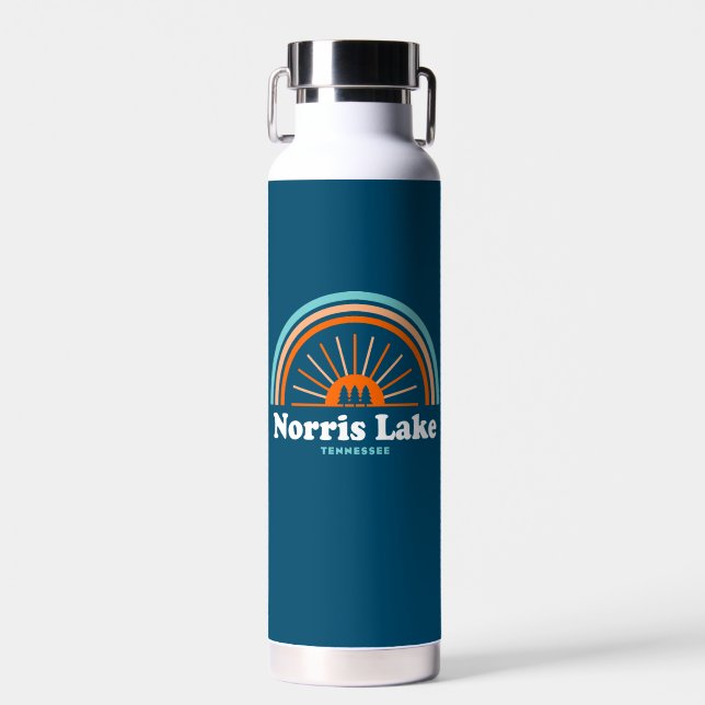 Norris Lake Tennessee Rainbow Water Bottle (Front)