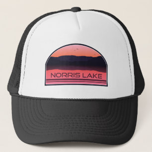 Norris Lake Tennessee Red Sunrise Trucker Hat
