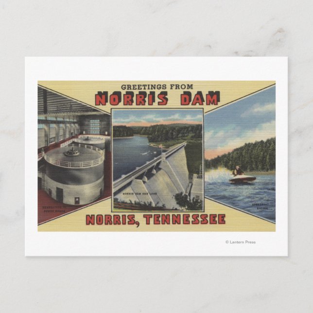 Norris, Tennessee - Greetings From Norris Dam Postcard (Front)