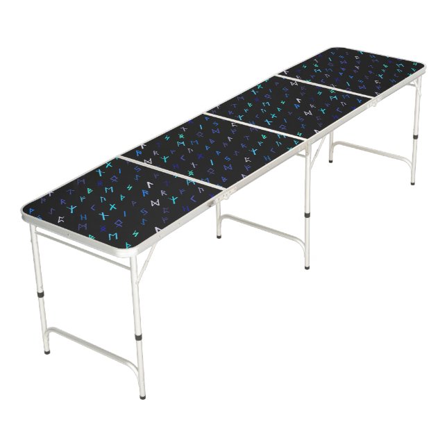 Norse At Night Beer Pong Table (Angled)