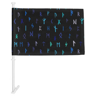 Norse At Night Car Flag