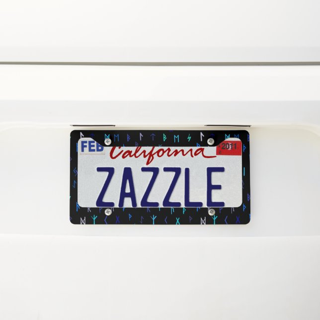 Norse At Night License Plate Frame (On Car)