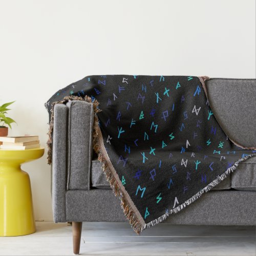 Norse At Night Throw Throw Blanket