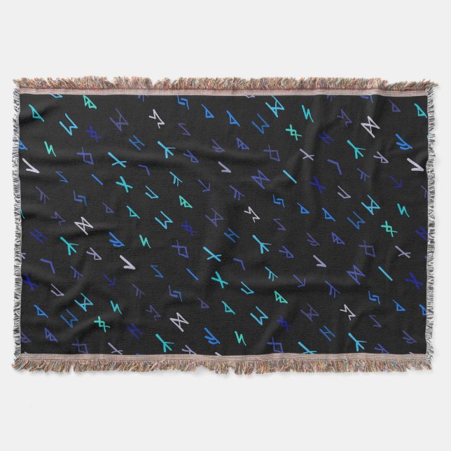 Norse At Night Throw Throw Blanket (Front)