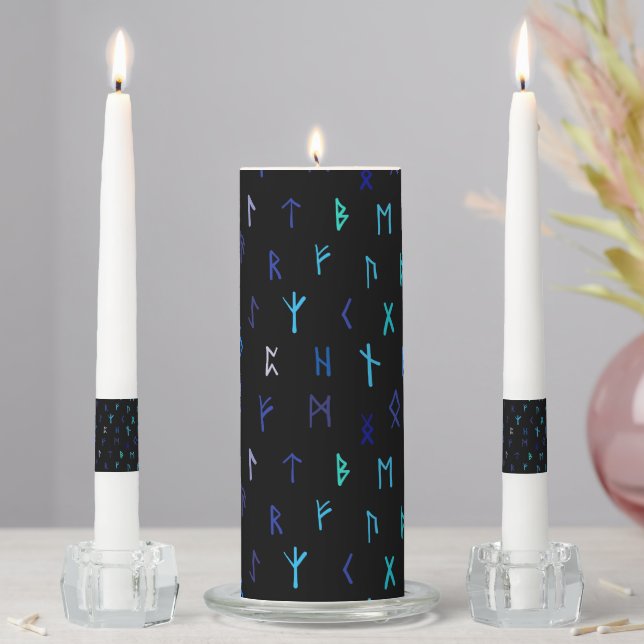 Norse At Night Unity Candle Set (In Situ)