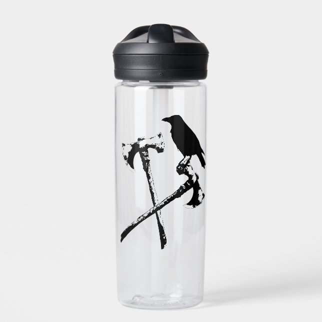 Norse axes and Crow Water Bottle (Front)