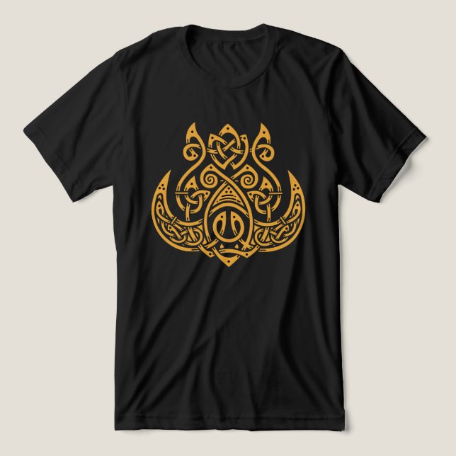 Norse Boar Tri-Blend Shirt (Design Front)