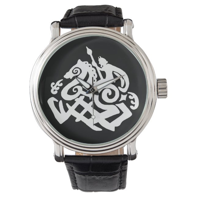 Norse God Odin and Sleipnir Watch (Front)