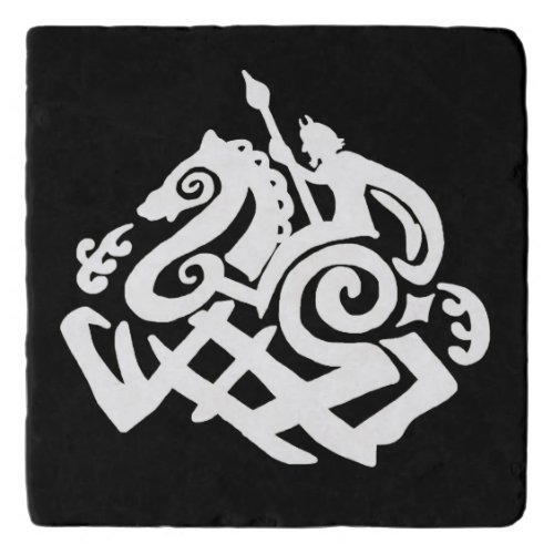 Norse God Odin Silhouette Trivet