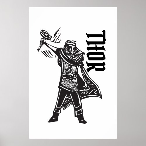 Norse god Thor Poster