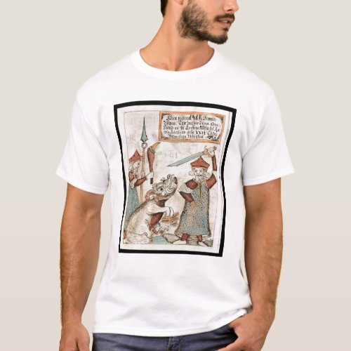 Norse god Tyr losing his hand to the bound wolf T_Shirt