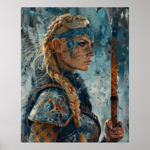 Norse Goddess Freyja Queen of Valkyries Blonde Pos Poster