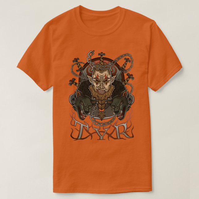 Norse Gods Tyr T-Shirt (Design Front)